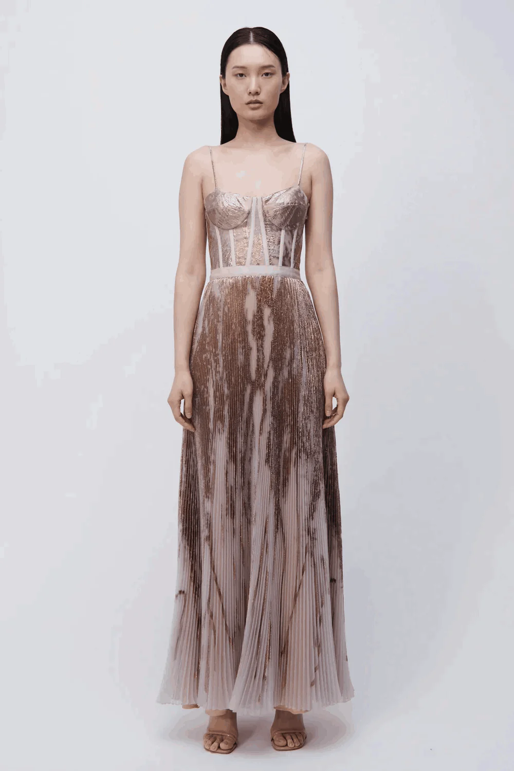 Maxi Brielle Bustier Gown Blush