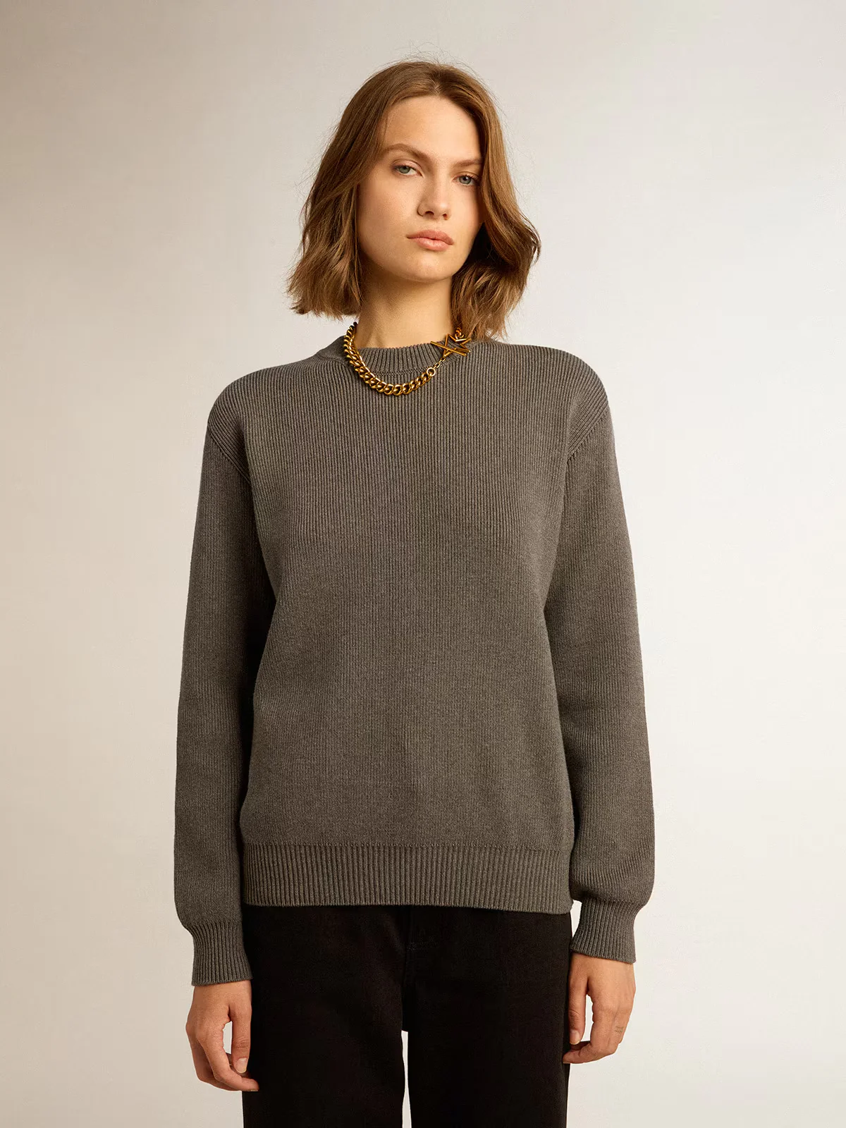 Jersey Golden W Boyfriend Knit Cotton With Logo Mujer