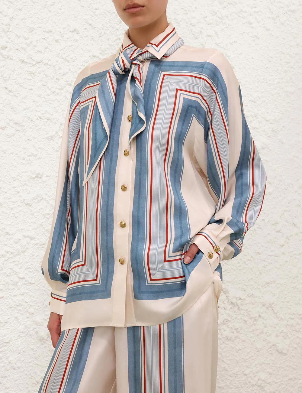 Camisa Relaxed Scarf
