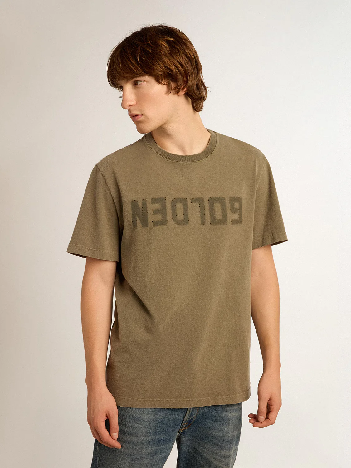 T-Shirt Golden Goose Distressed Hombre