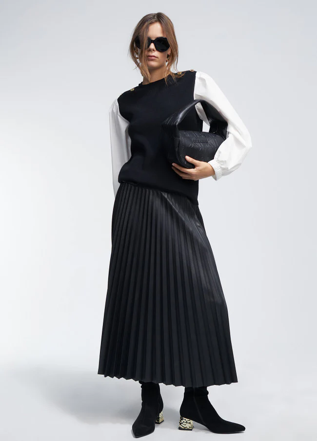 Falda Faux Leather