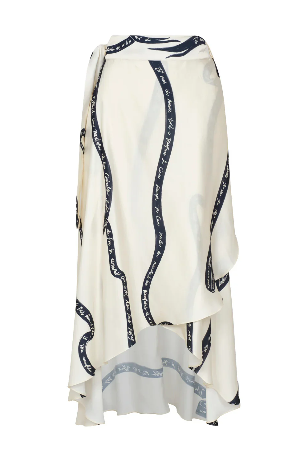 Midi Falda Gala Ivory Navy
