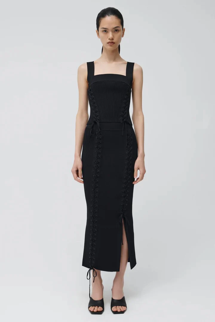 Midi Falda Helix Lace Up