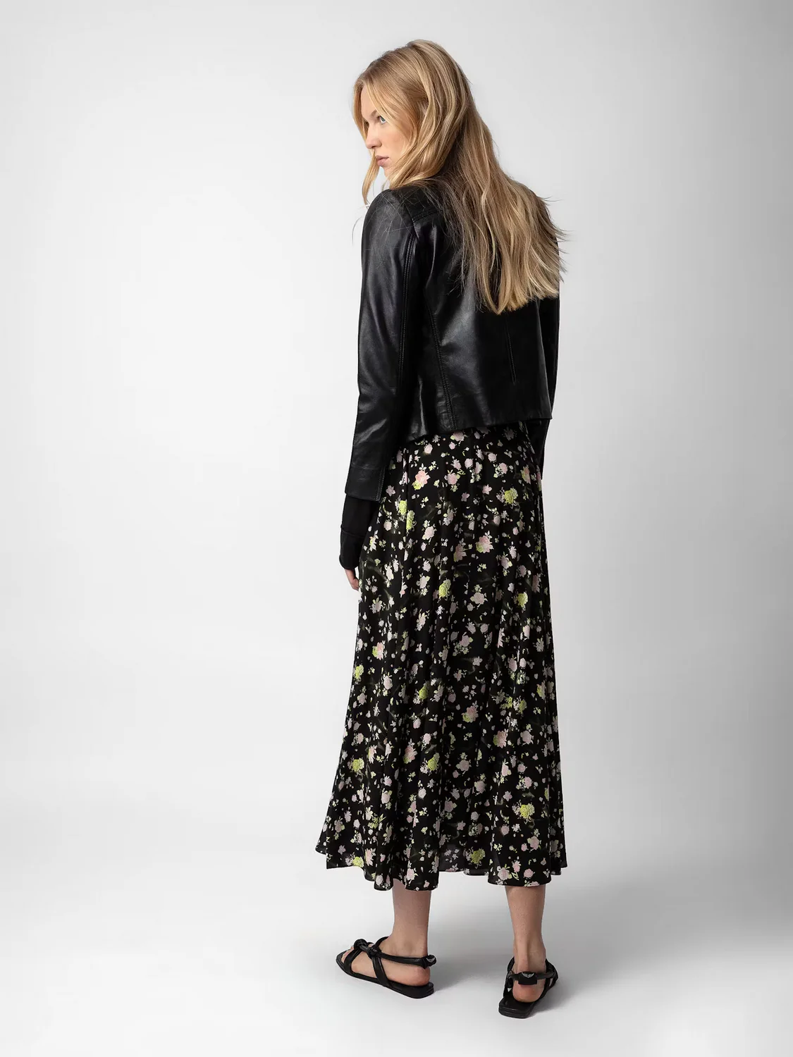Midi Falda Crinkle Roses - Image 2
