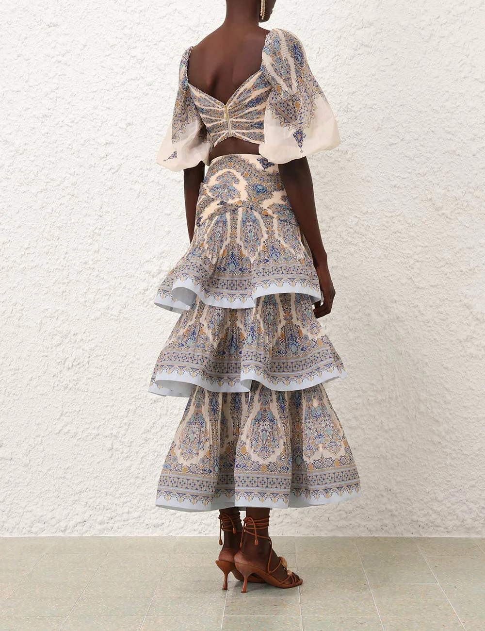 Midi Falda Tiered Pleated - Image 4