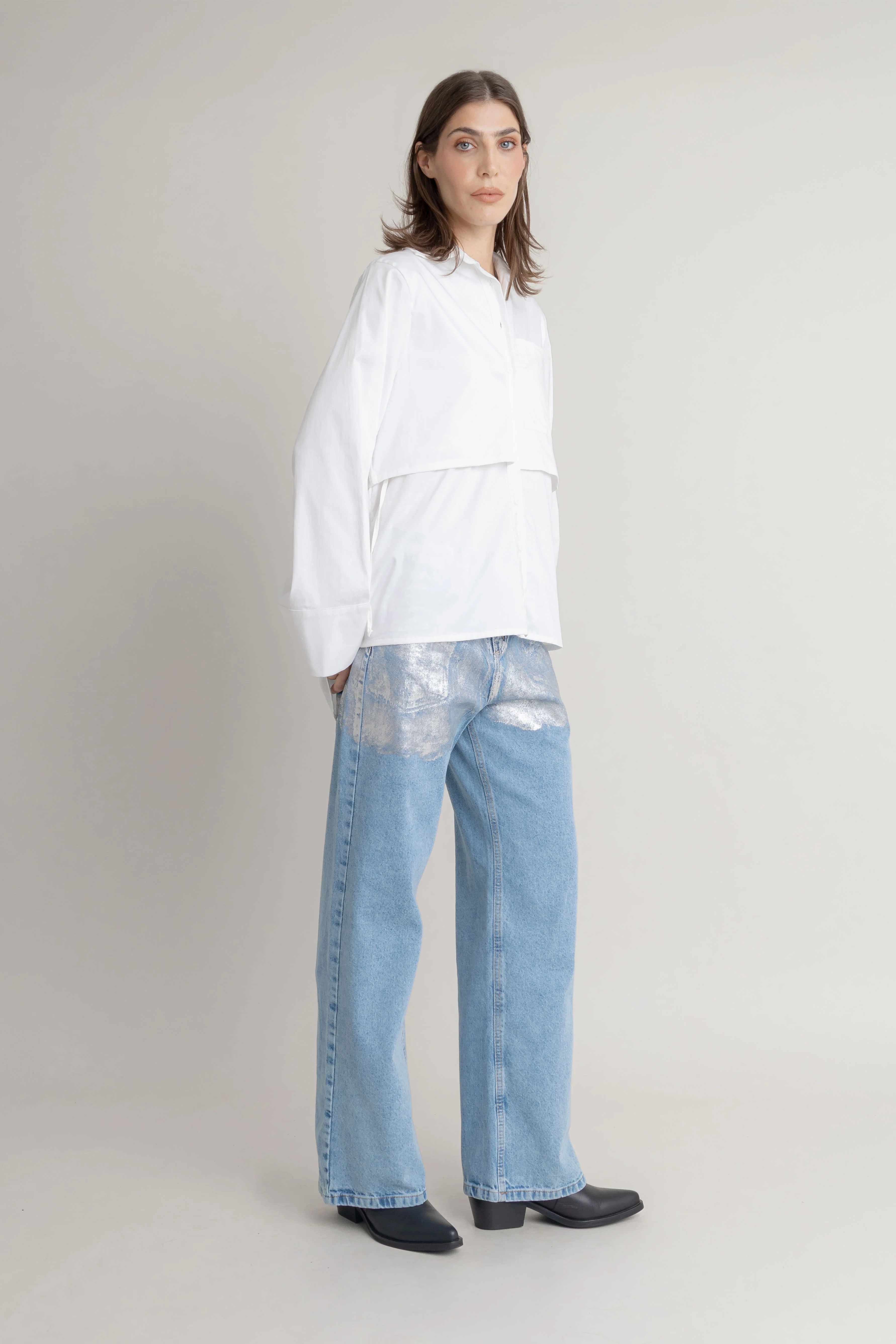 Jean Con Foil Plateado - Image 2