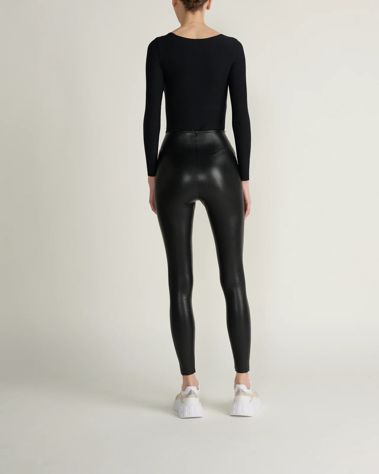 Leggings De Piel Sintética Negro - Image 3