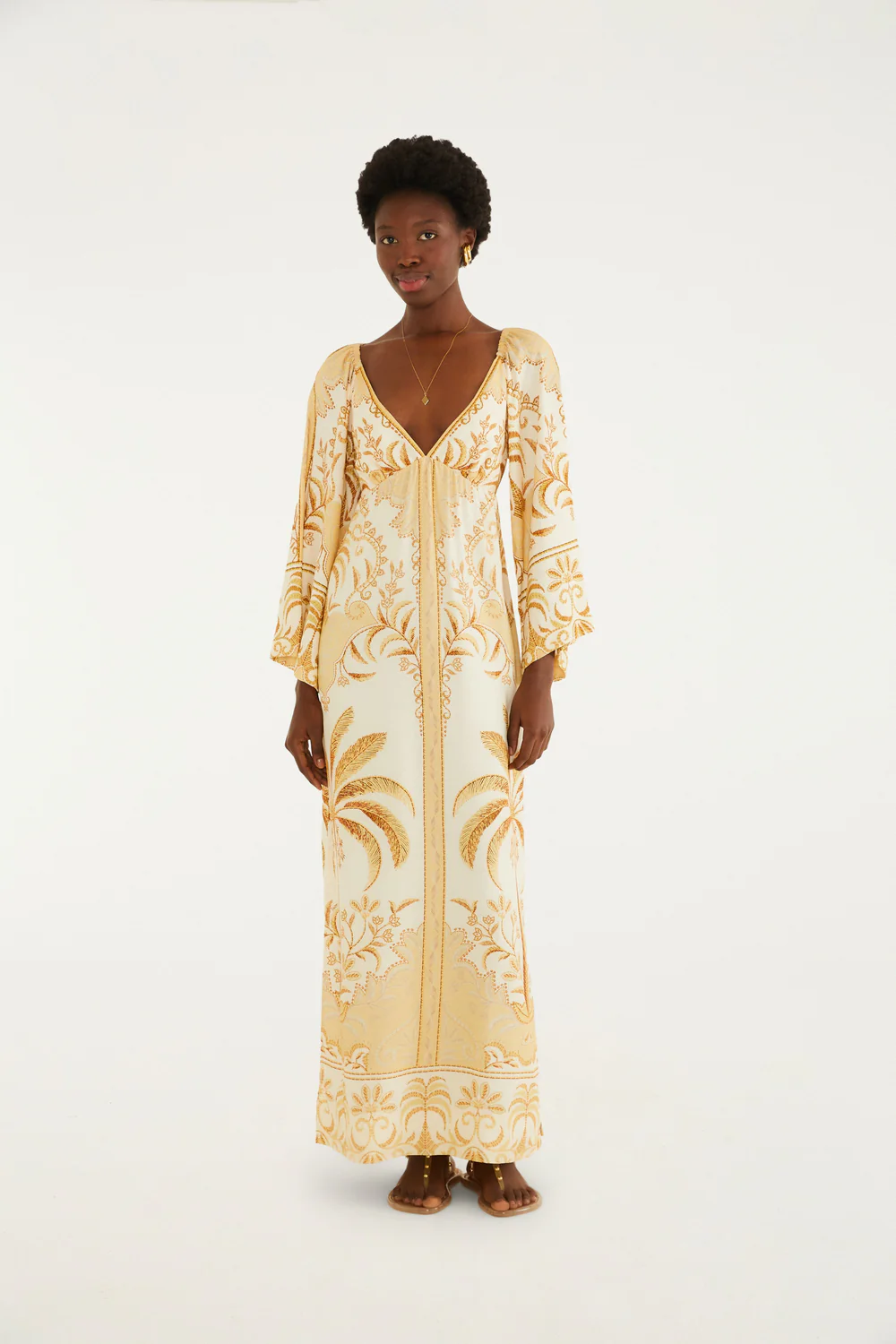 Maxi Vestido Paisagem Tropical