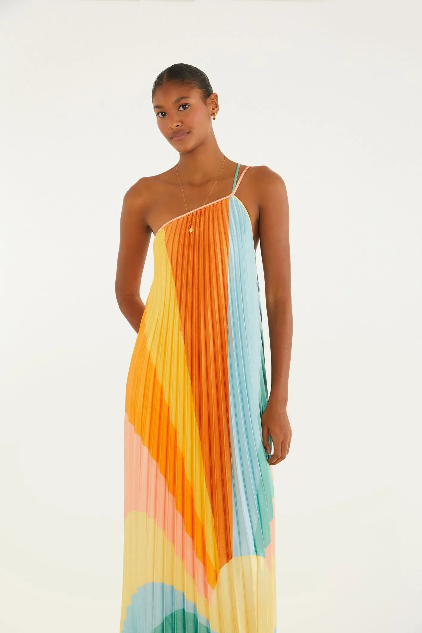Maxi Vestido Plissado Paisagem Carioca - Image 2