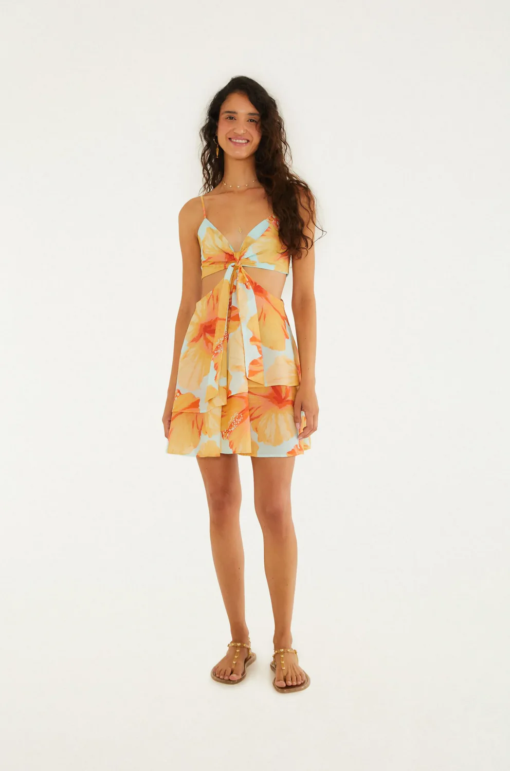 Mini Vestido Vestida De Flor