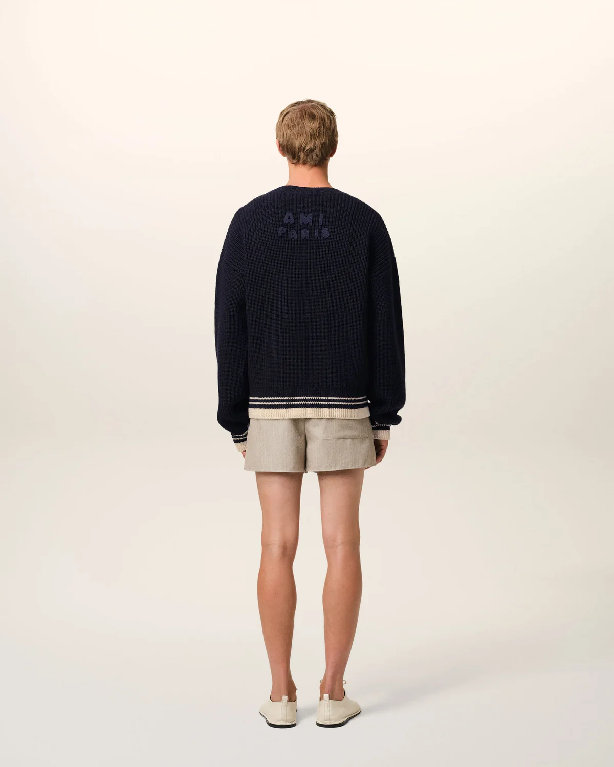 Sweater Ribbed V Neck - Image 5