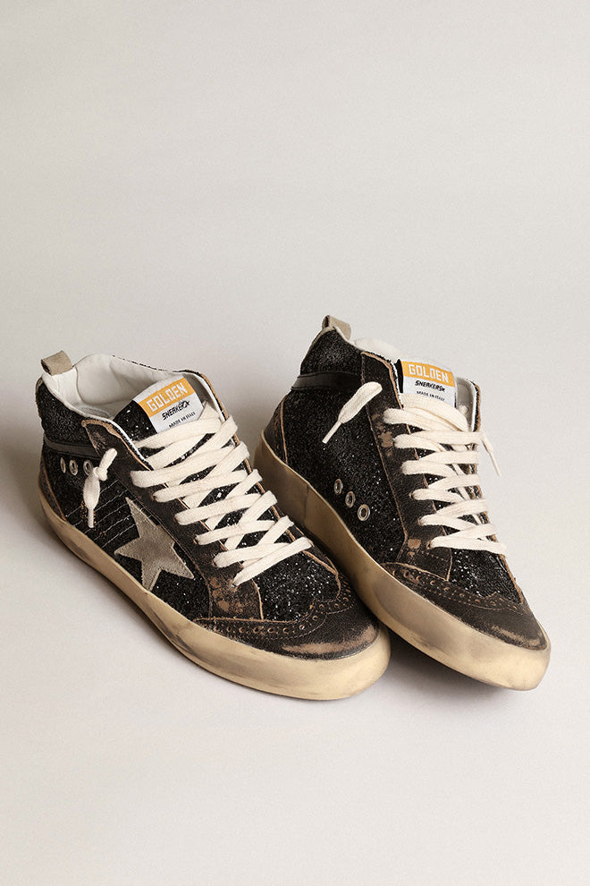 Zapatillas Golden Goose Mid Star Glitter Upper Shiny Leather Mujer - Image 2