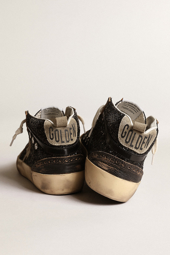 Zapatillas Golden Goose Mid Star Glitter Upper Shiny Leather Mujer - Image 4