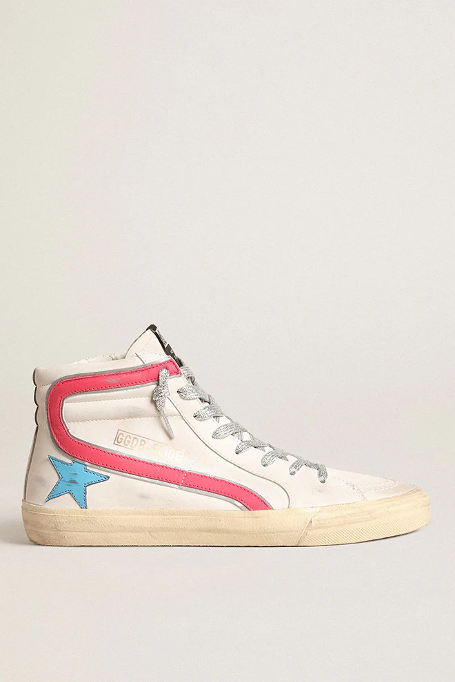 Zapatillas Golden Goose Slide Leather Upper And List Mujer