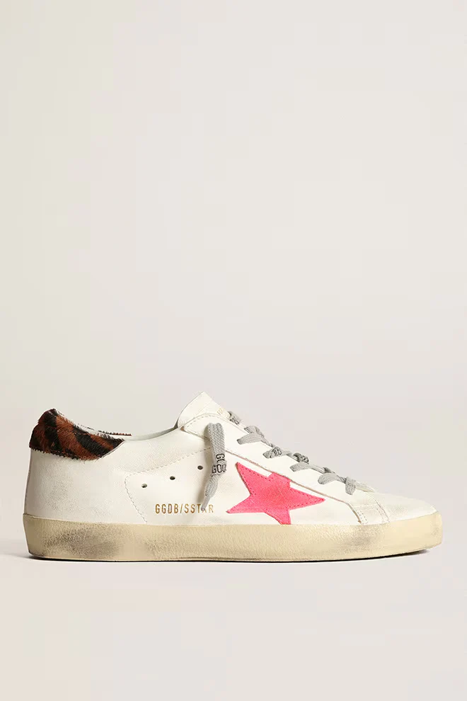 Zapatillas Golden Goose super-Star Nappa Upper Zebra Horsy Heel Mujer