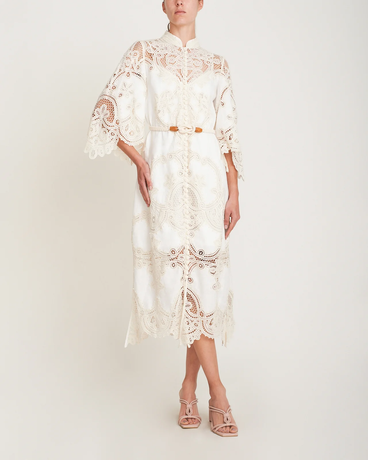 Midi Vestido Camisero Bordado Tiggy