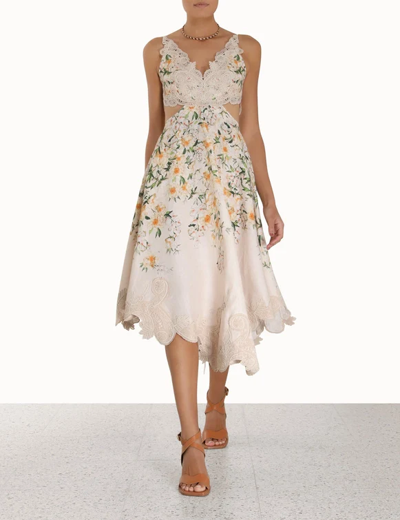 Midi Vestido Coaster Battenburg
