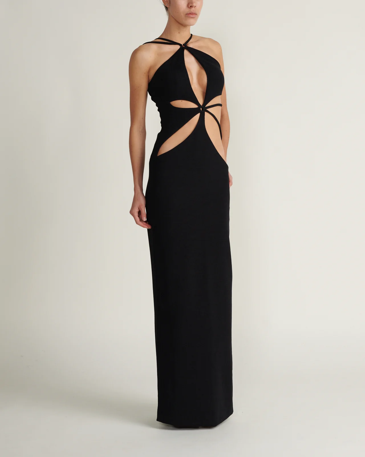 Maxi Vestido Maxi Cut Out Negro