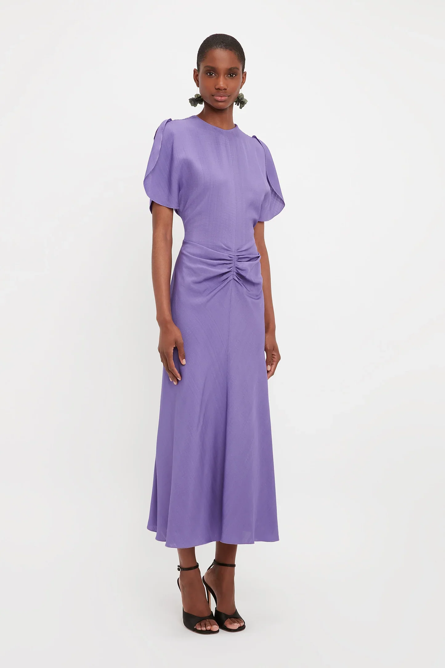 Midi Vestido Gathered Waist