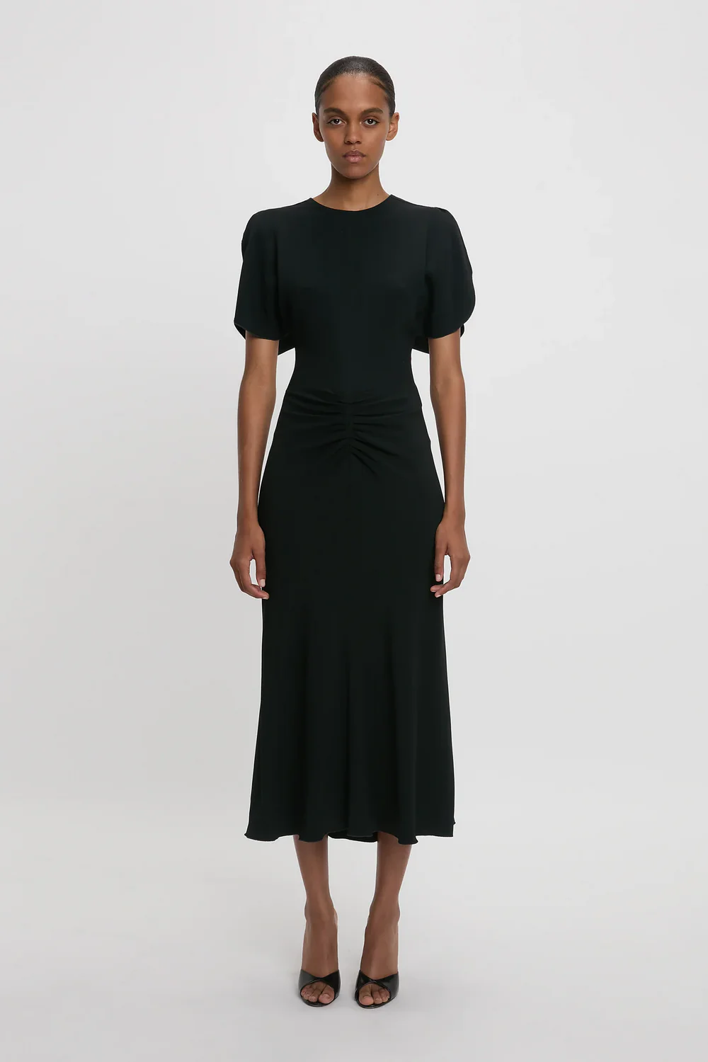 Midi Vestido Gathered Waist