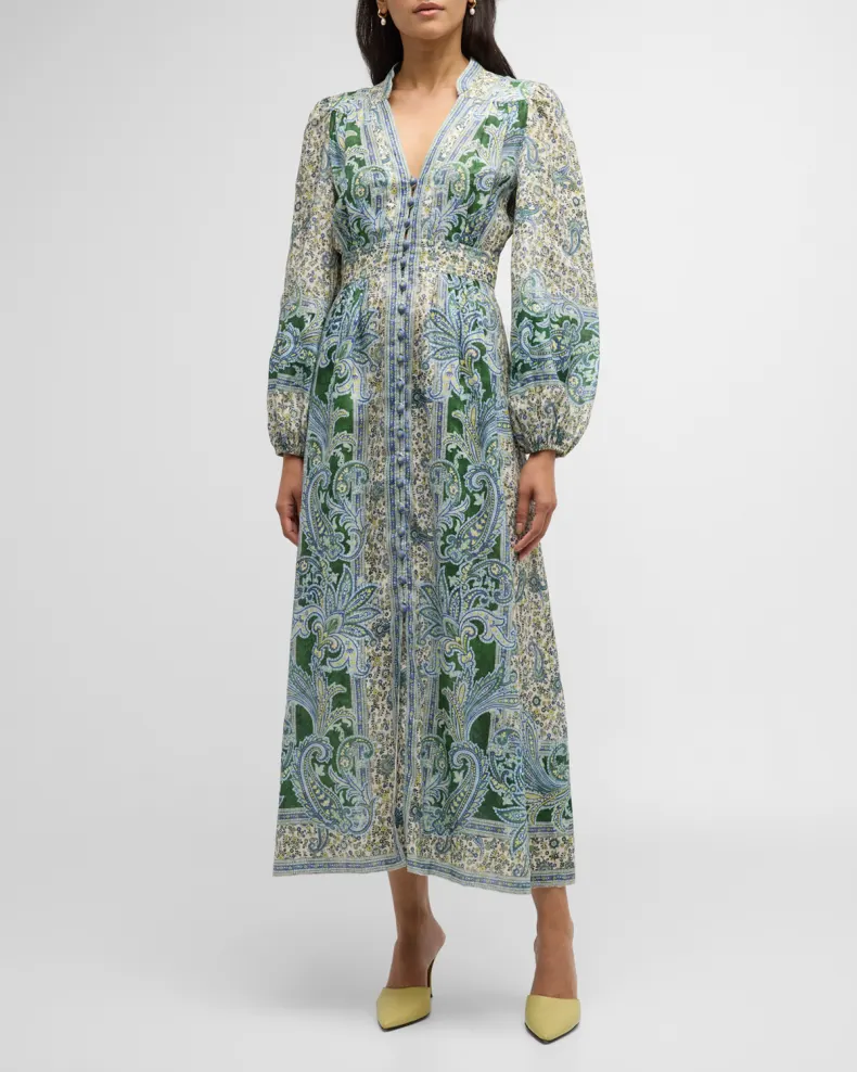 Midi Vestido Ottie Plunge