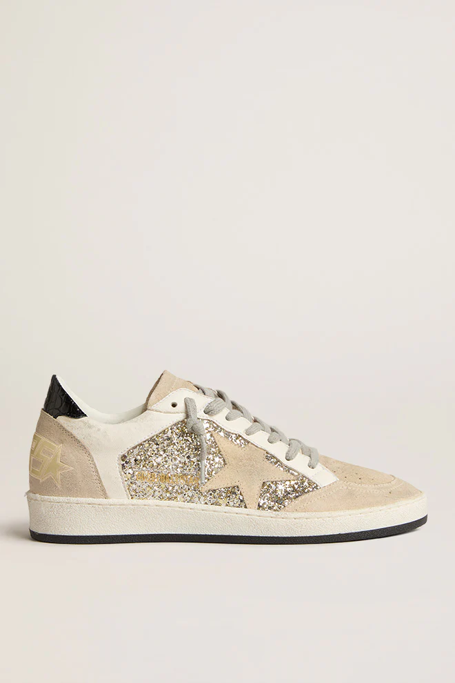 Zapatillas Golden Goose  Ball Star Glitter And Leather Mujer