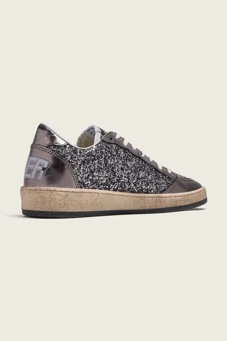 Zapatillas Golden Goose Ballstar Glitter Heel Leather Star Mujer - Image 4