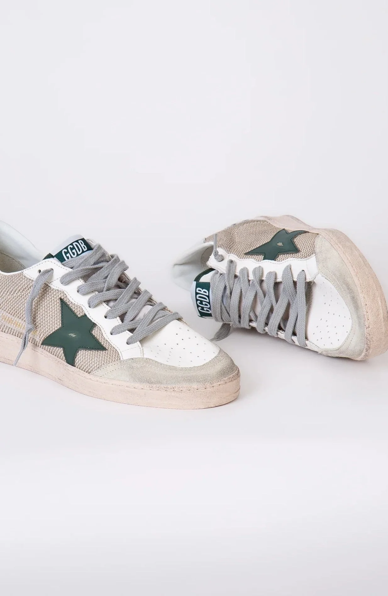 Zapatillas Golden Goose Ballstar Net Leather Star Nylon Heel Crack Spur Hombre - Image 3