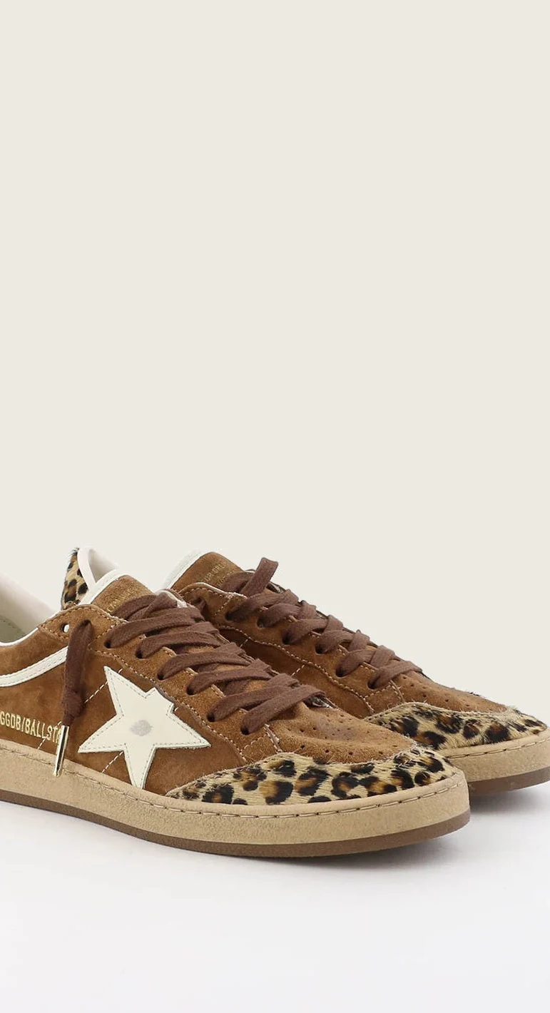 Zapatillas Golden Goose Ballstar Suede Horsy Toe And Heel Glitter Star Mujer - Image 2