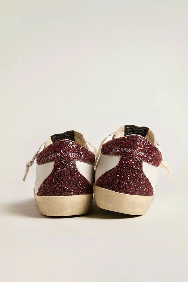 Zapatillas Golden Goose Super-Star Leath Glitter Star Spur Suede Mujer - Image 2