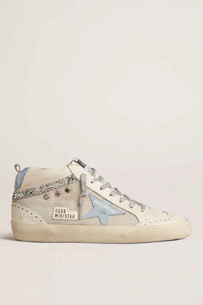 Zapatillas Golden Goose Mid Star Net And Leather Mujer