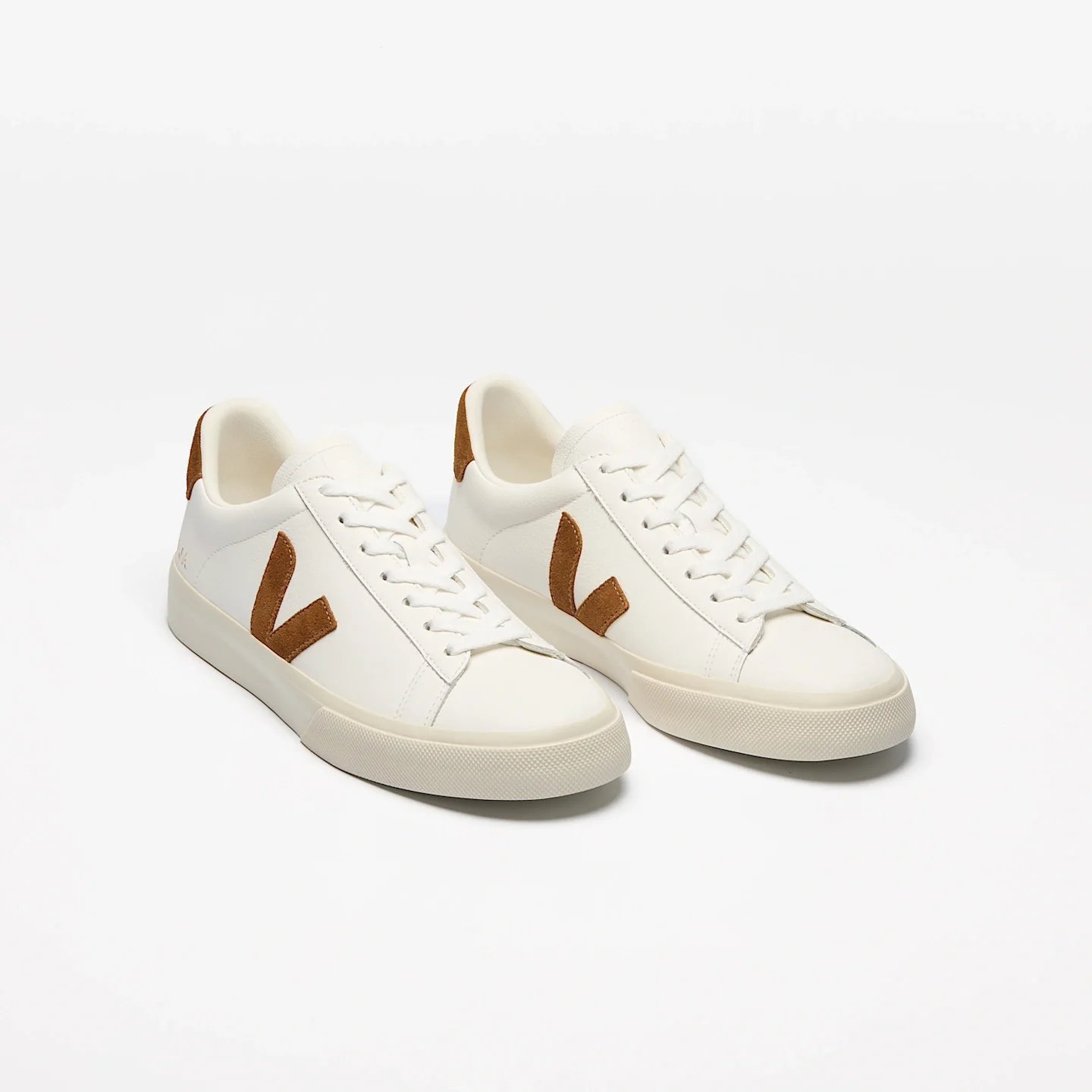 Zapatillas Veja De Hombre Campo Leather White Cognac - Image 2